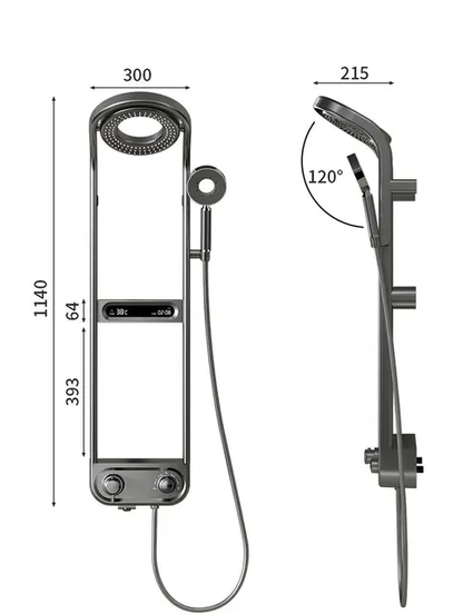 Shower Panel - Vortex