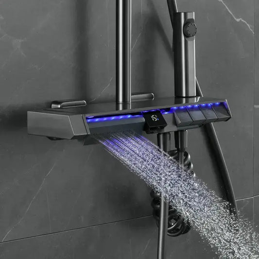 shower set, aramo, shower panel, shower, hand shower